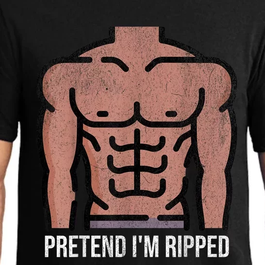 Pretend Im Ripped Halloween Costume Strong Sculpted Physique Pajama Set