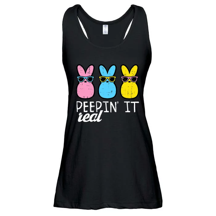 Peepin It Real Easter Bunnies Cool Boy Girl Ladies Essential Flowy Tank