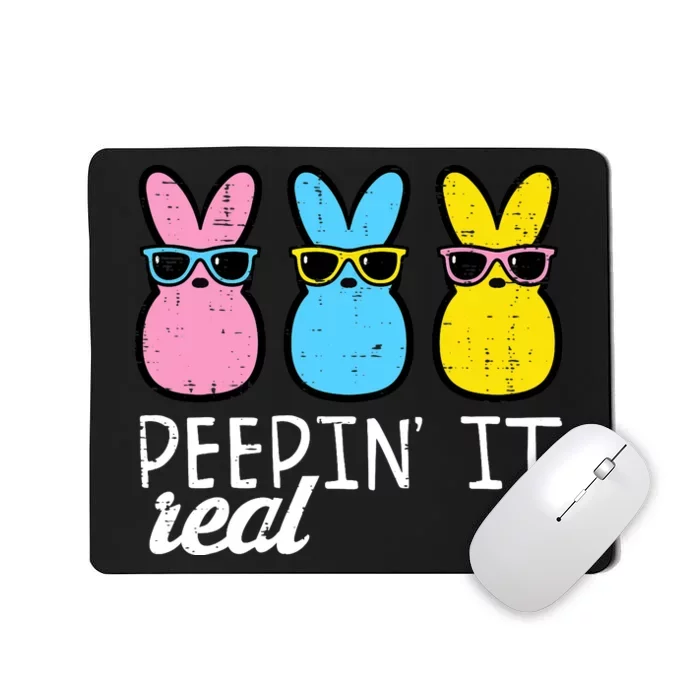 Peepin It Real Easter Bunnies Cool Boy Girl Mousepad