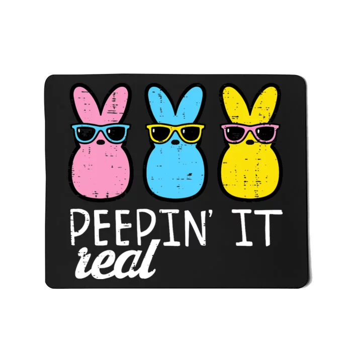 Peepin It Real Easter Bunnies Cool Boy Girl Mousepad