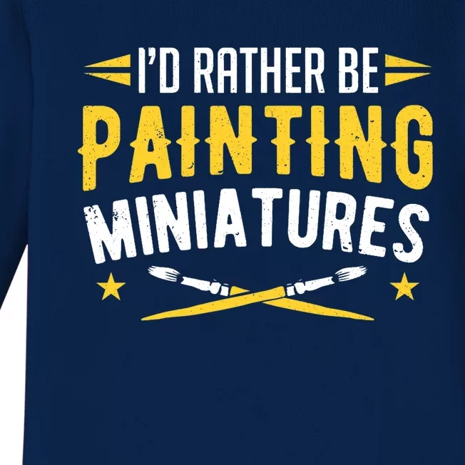 Painters I'd Rather Be Painting Miniatures Paint Premium Baby Long Sleeve Bodysuit