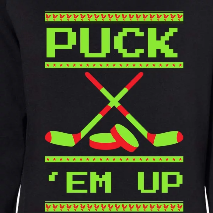 Puck Ice Rink Winter Ice Hockey Christmas Icehockey Puck Funny Gift Womens California Wash Sweatshirt