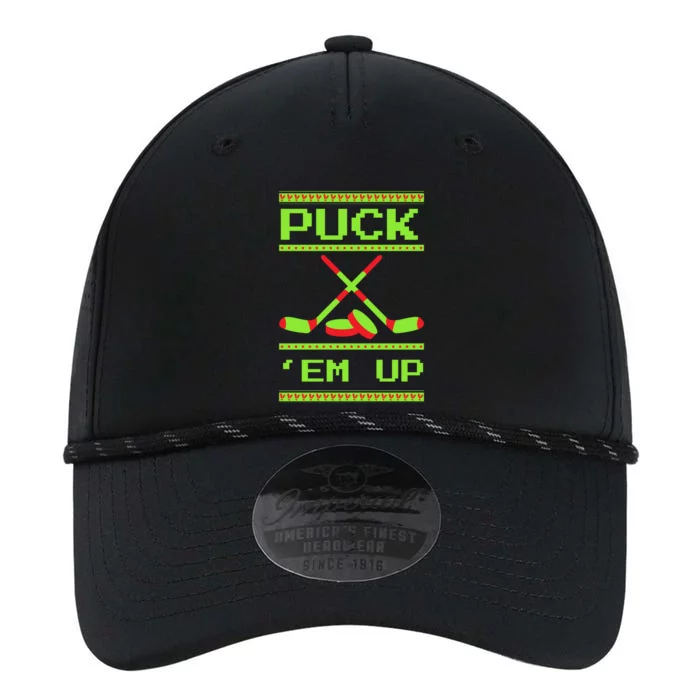 Puck Ice Rink Winter Ice Hockey Christmas Icehockey Puck Funny Gift Performance The Dyno Cap