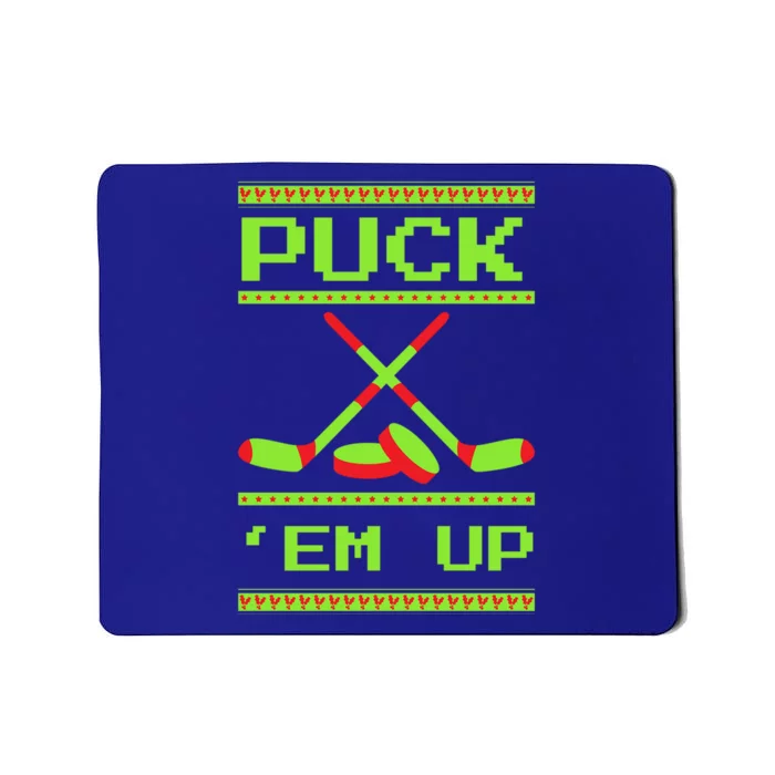 Puck Ice Rink Winter Ice Hockey Christmas Icehockey Puck Funny Gift Mousepad