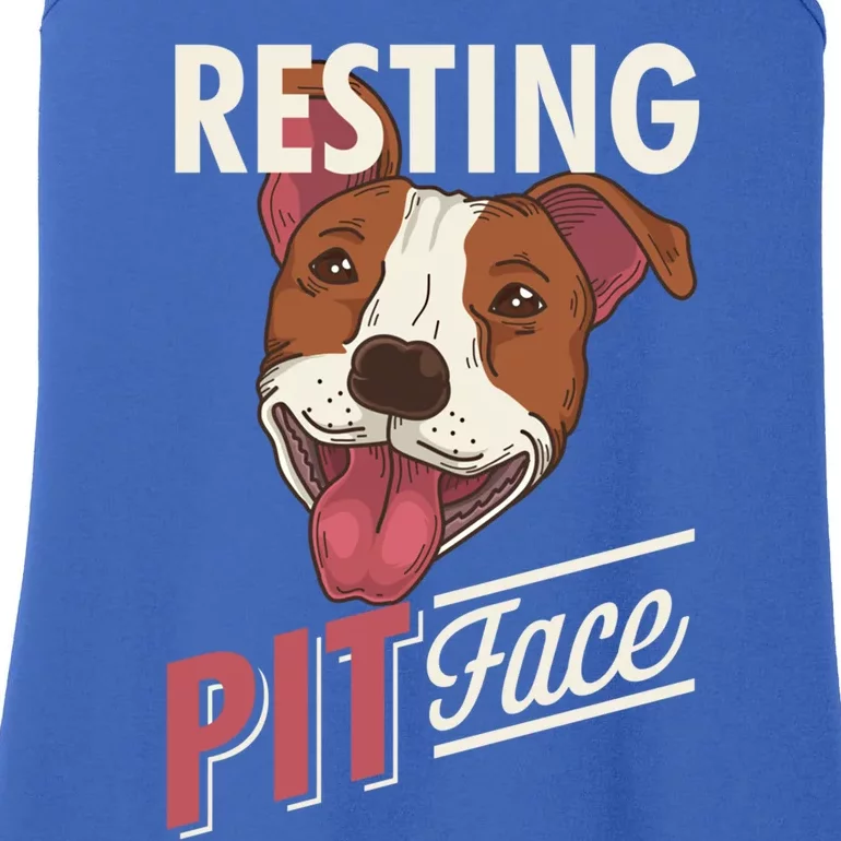 Pitbull Item Resting Pit Face Gift Ladies Essential Tank