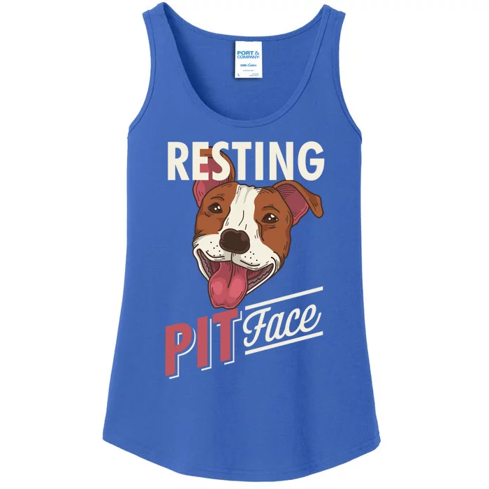 Pitbull Item Resting Pit Face Gift Ladies Essential Tank