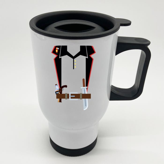 Pirate Costume Uniform Front & Back Stainless Steel Travel Mug