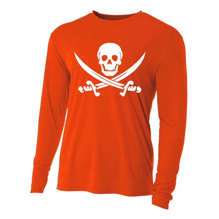 Pirate Skull & Cross Swords Cooling Performance Long Sleeve Crew