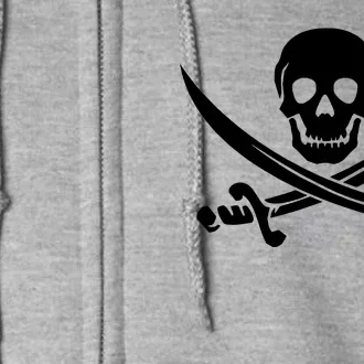 Pirate Skull & Cross Swords Full Zip Hoodie