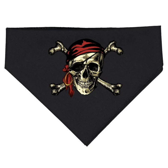 Pirate Skull Crossbones USA-Made Doggie Bandana