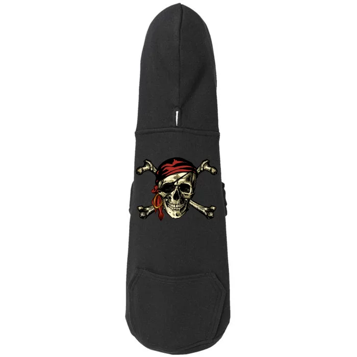 Pirate Skull Crossbones Doggie 3-End Fleece Hoodie