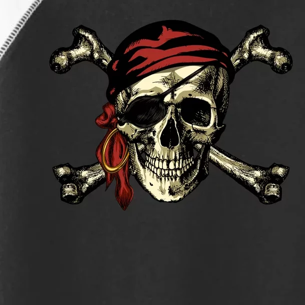 Pirate Skull Crossbones Toddler Fine Jersey T-Shirt