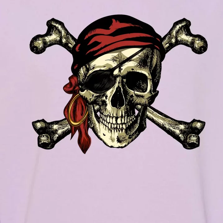 Pirate Skull Crossbones Garment-Dyed Sweatshirt