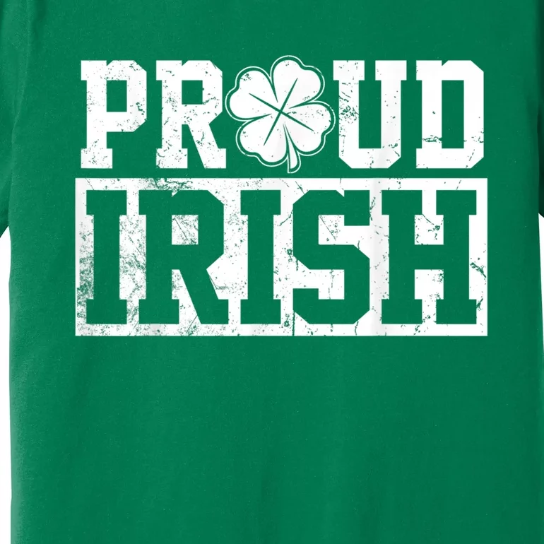 Proud Irish St. Patrick's Day Shamrock Lucky Premium T-Shirt