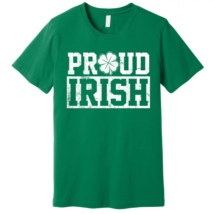 Proud Irish St. Patrick's Day Shamrock Lucky Premium T-Shirt