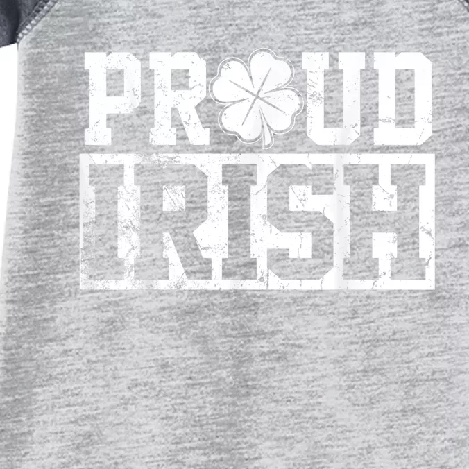 Proud Irish St. Patrick's Day Shamrock Lucky Infant Baby Jersey Bodysuit