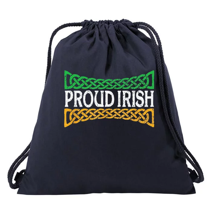 Proud Irish St. Patrick's Day Colorful Celtic Pride Drawstring Bag