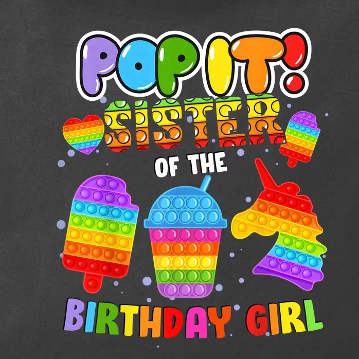 Pop It Sister Of The Birthday Girl Fidget Family Matching Zip Tote Bag