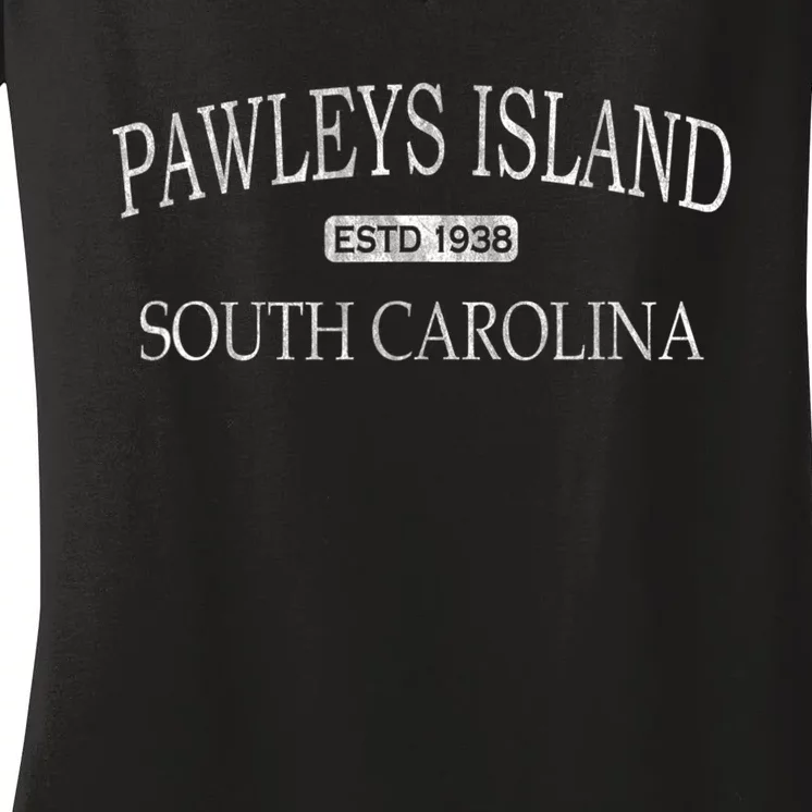 Pawleys Island South Carolina SC Women's V-Neck T-Shirt