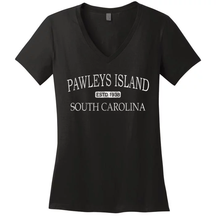 Pawleys Island South Carolina SC Women's V-Neck T-Shirt