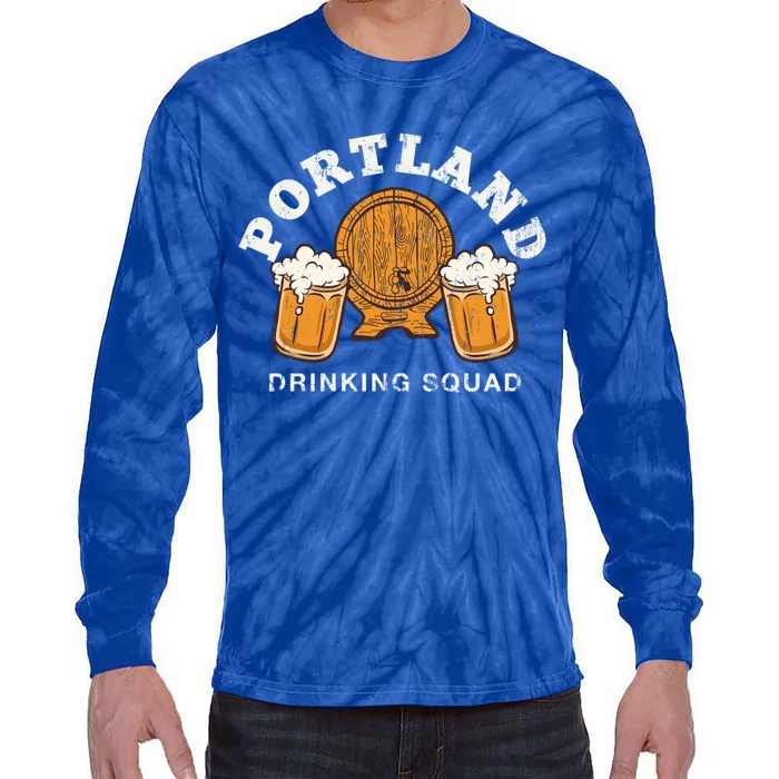 Portland Ing Squad Maine Homebrewing Me Brewery Gift Tie-Dye Long Sleeve Shirt