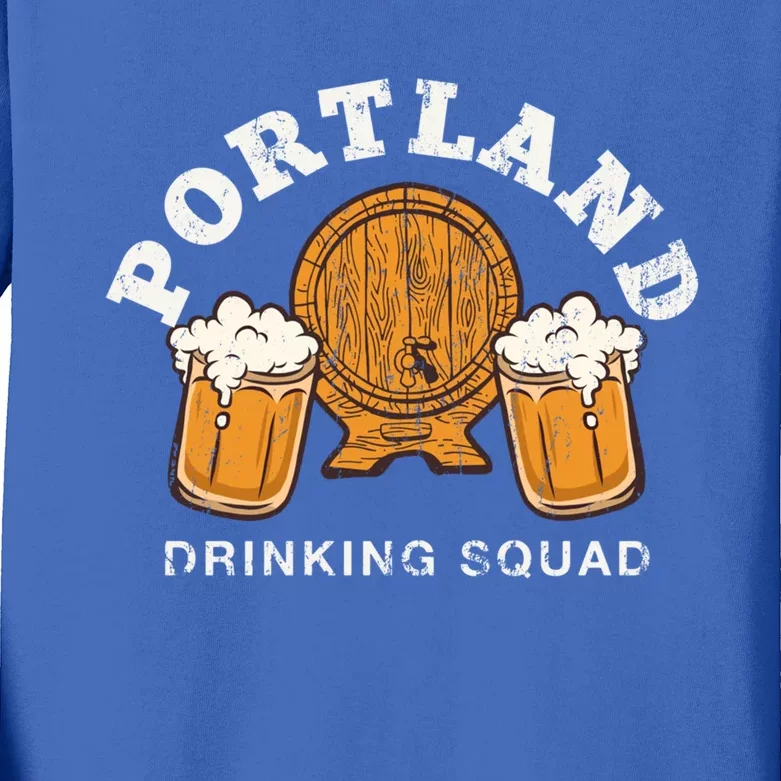 Portland Ing Squad Maine Homebrewing Me Brewery Gift Kids Long Sleeve Shirt