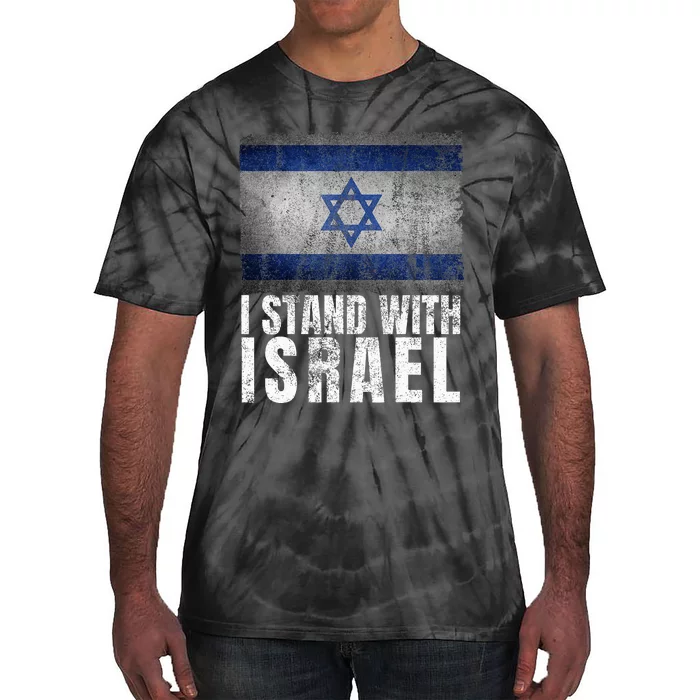 Pro Israel Supporter I Stand With Israel Patriotic USA Flag Tie-Dye T-Shirt