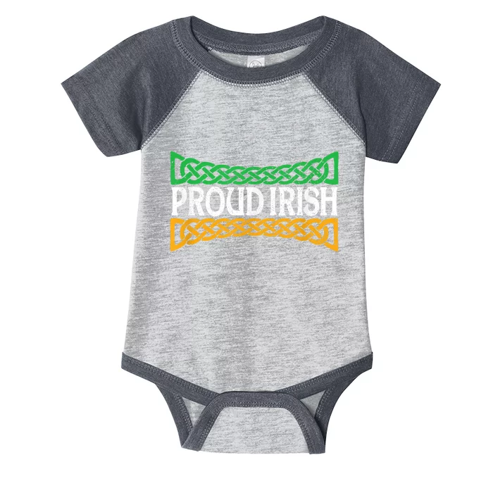 Proud Irish St. Patrick's Day Colorful Celtic Pride Infant Baby Jersey Bodysuit