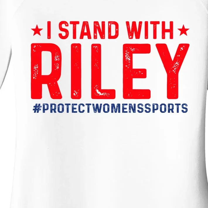 #ProtectWomensSports I Stand With Riley Gaines Women's Perfect Tri Tunic Long Sleeve Shirt