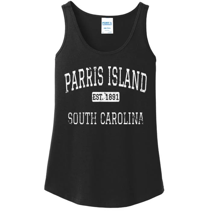 Parris Island South Carolina SC Vintage Ladies Essential Tank