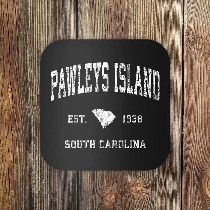 Pawleys Island South Carolina SC Vintage Athletic Sports Des Coaster