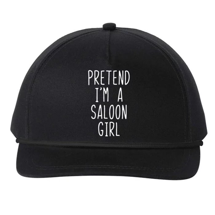 Pretend IM Saloon Girl Costume Halloween Lazy Easy Western Snapback Five-Panel Rope Hat