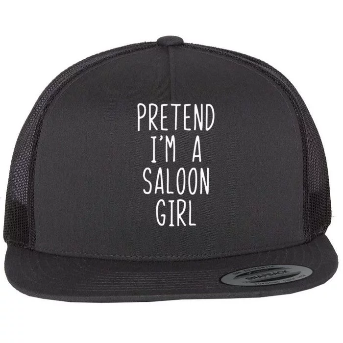 Pretend IM Saloon Girl Costume Halloween Lazy Easy Western Flat Bill Trucker Hat