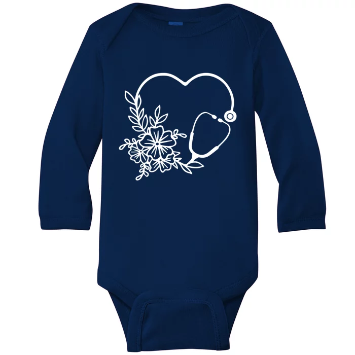 Physician Instruts Stethoscope Medical Health Workers Cute Gift Baby Long Sleeve Bodysuit