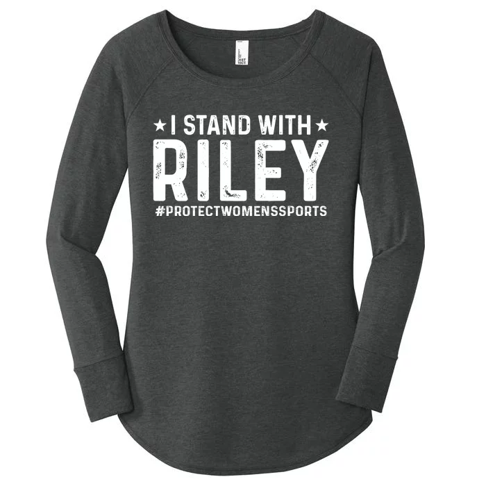 #ProtectWomensSports I Stand With Riley Gaines Women's Perfect Tri Tunic Long Sleeve Shirt