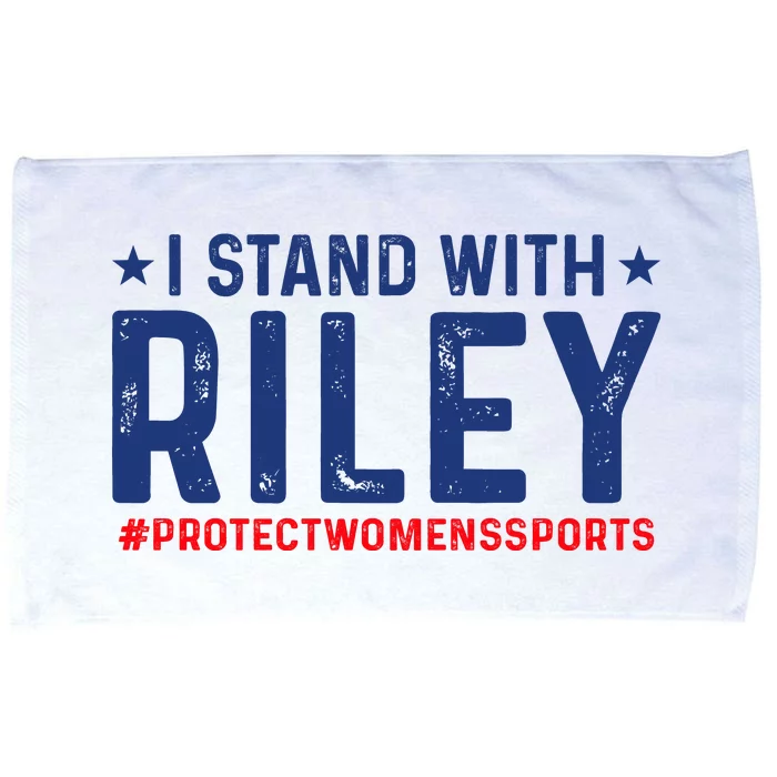 #ProtectWomensSports I Stand With Riley Gaines Microfiber Hand Towel