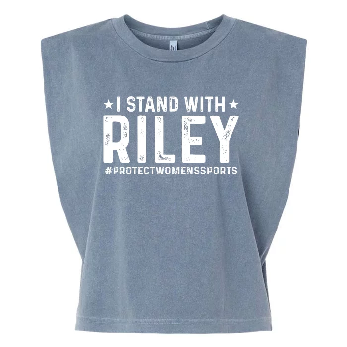 #ProtectWomensSports I Stand With Riley Gaines Garment-Dyed Women's Muscle Tee