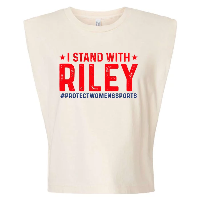 #ProtectWomensSports I Stand With Riley Gaines Garment-Dyed Women's Muscle Tee