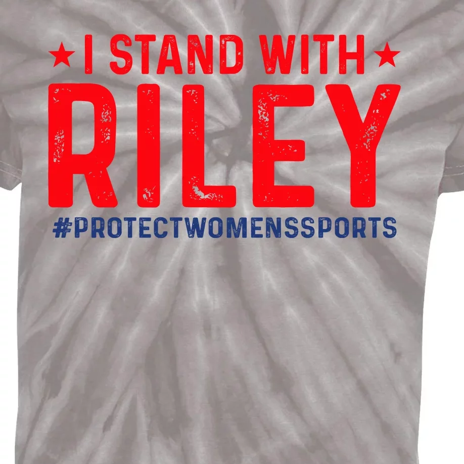 #ProtectWomensSports I Stand With Riley Gaines Kids Tie-Dye T-Shirt