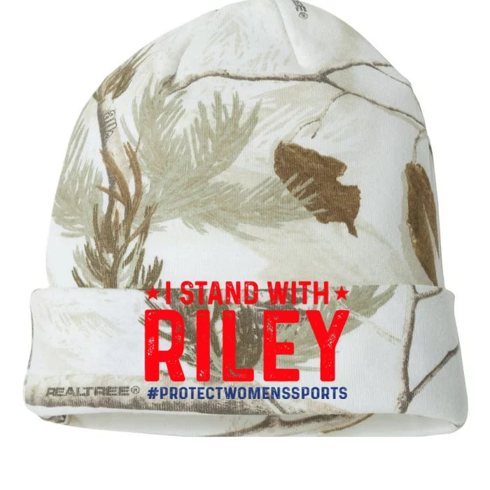 #ProtectWomensSports I Stand With Riley Gaines Kati - 12in Camo Beanie