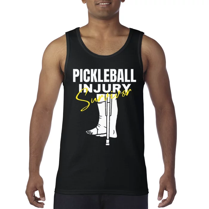 Pickleball Injury Survivor Funny Dink Player Team Paddleball Tank Top