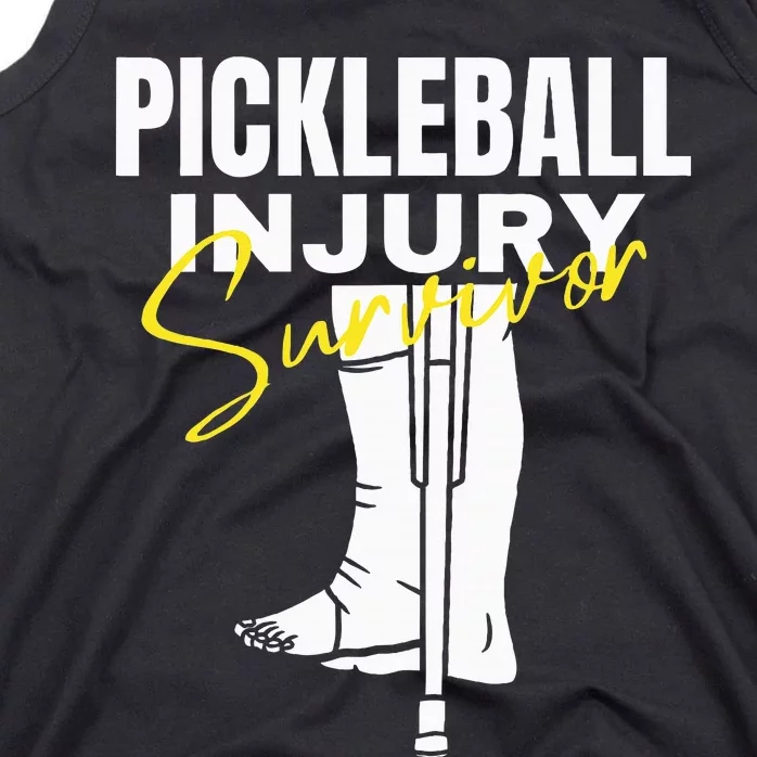 Pickleball Injury Survivor Funny Dink Player Team Paddleball Tank Top