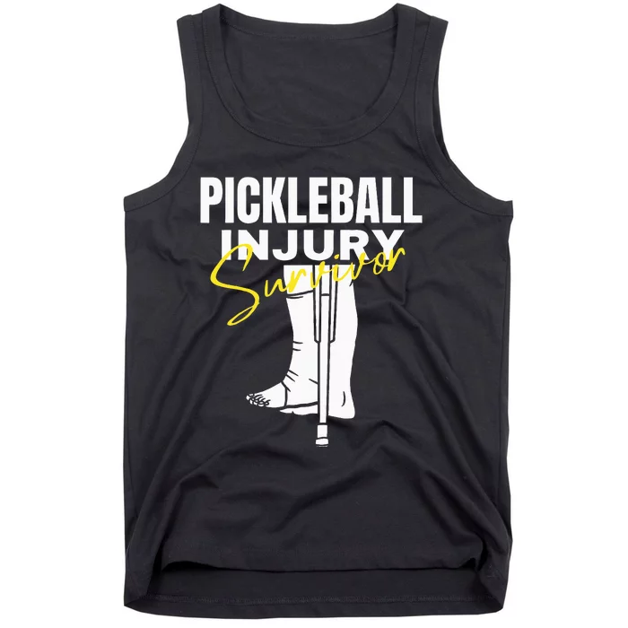 Pickleball Injury Survivor Funny Dink Player Team Paddleball Tank Top