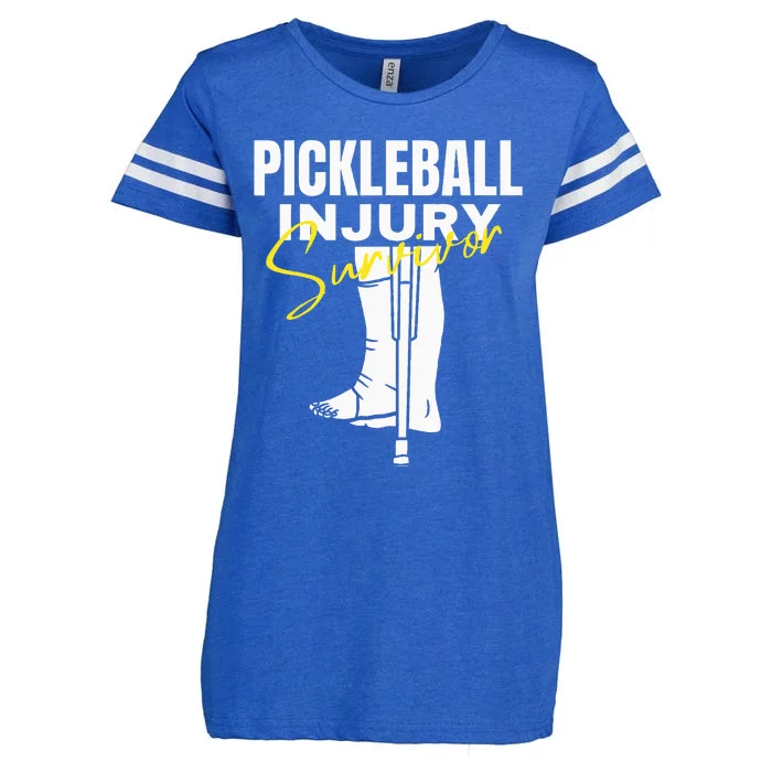 Pickleball Injury Survivor Funny Dink Player Team Paddleball Enza Ladies Jersey Football T-Shirt