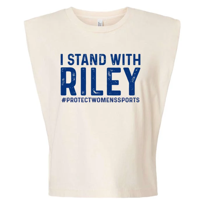 #ProtectWomensSports I Stand With Riley Gaines Garment-Dyed Women's Muscle Tee