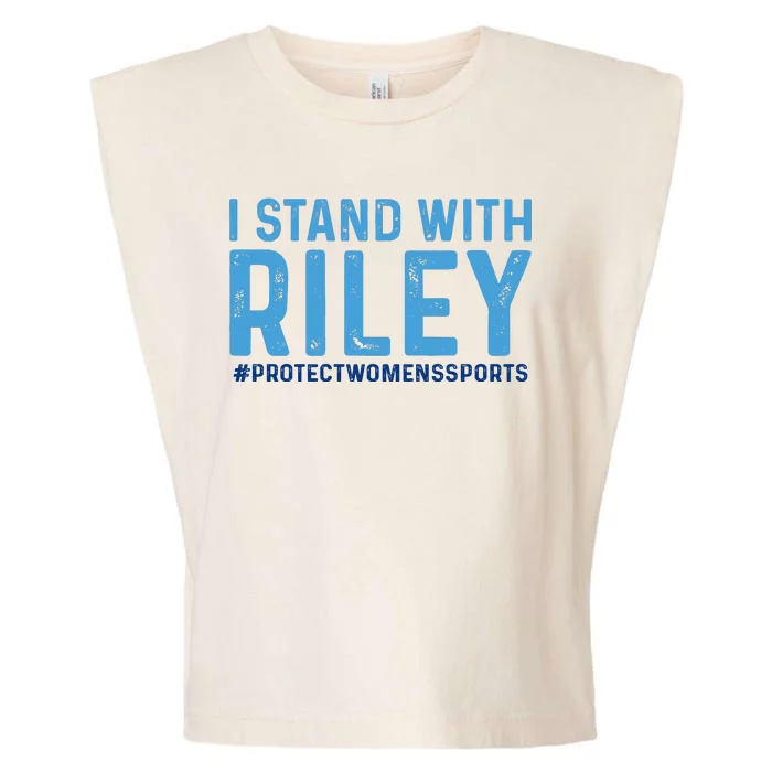 #ProtectWomensSports I Stand With Riley Gaines Garment-Dyed Women's Muscle Tee