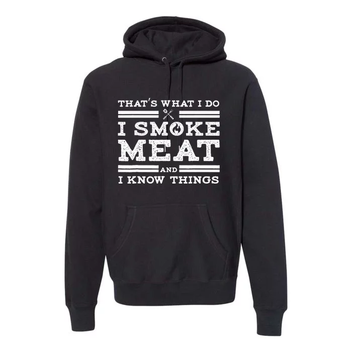 Pitmaster I Smoke Meat Bbq Smoker Grill Premium Hoodie