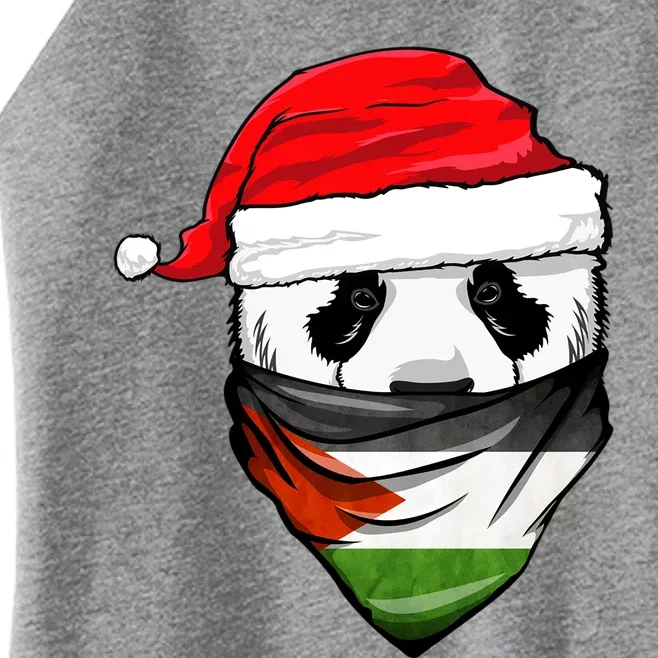 Panda In SantaS Hat And Palestine Flag Bandana Christmas Gift Women’s Perfect Tri Rocker Tank