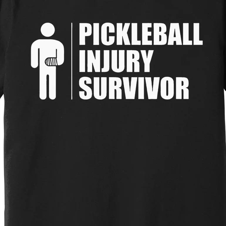 Pickleball Injury Survivor funny sport coach Premium T-Shirt