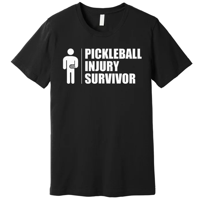 Pickleball Injury Survivor funny sport coach Premium T-Shirt